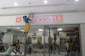 Sandblast and Perspex Sign